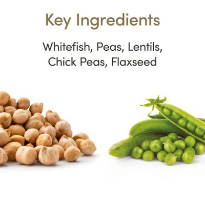 Show full view: Applaws Adult Complete Whitefish Recipe with Country Vegetables Grain-Free Dry Food, 4-lb bag + Whitefish with Salmon in Broth Wet Cat Food, 2.47-oz can, case of 24 slide 4 of 9