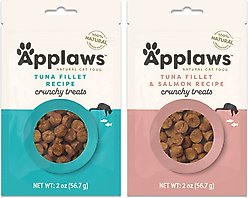 Applaws Grain-Free Limited Ingredient Tuna & Salmon Flavor Crunchy Treats, 2-oz bag + Grain-Free Limited Ingredient Tuna Flavor Crunchy Cat Treats, 2-oz bag