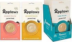 Applaws Chicken Puree Lickable Cat Treats, 0.5-oz tube, 6 count + Salmon Puree LickableTreats, 0.5-oz tube, 6 count + Tuna Puree Lickable Cat Treats, 0.5-oz tube, 6 count