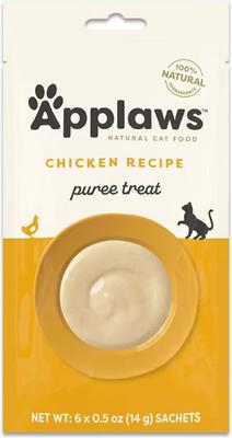 Show full view: Applaws Chicken Puree Lickable Cat Treats, 0.5-oz tube, 6 count + Salmon Puree LickableTreats, 0.5-oz tube, 6 count + Tuna Puree Lickable Cat Treats, 0.5-oz tube, 6 count slide 2 of 9