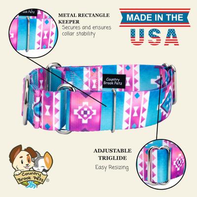 Show full view: Country Brook Petz HossFit Jr Albequerque Wide Martingale Dog Collar, Medium: 15 to 21-in neck, 1.5-in wide slide 8 of 9