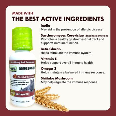 Show full view: Liquid-Vet Feline Immune Booster Unflavored Liquid Supplement for Cats, 8-fl oz bottle slide 5 of 9