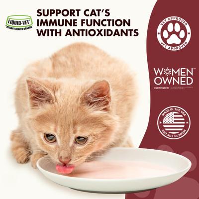 Show full view: Liquid-Vet Feline Immune Booster Seafood Flavor Liquid Supplement for Cats, 8-fl oz bottle slide 4 of 9