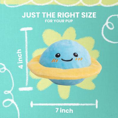 Show full view: Snugarooz Soothing Saturn 2 in 1 Squeaky Dog Plush Toy slide 4 of 6