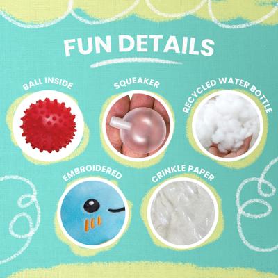 Show full view: Snugarooz Soothing Saturn 2 in 1 Squeaky Dog Plush Toy slide 3 of 6