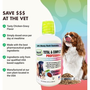 Liquid-Vet K9 Total & Complete Chicken Flavored Liquid Multi-Supplement for Dogs, 32-fl oz bottle