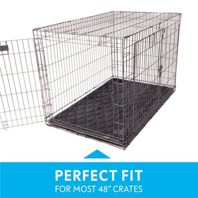Show full view: Paw Inspired Washable Padded Dog Crate Mat, Gray, 48-in slide 3 of 8