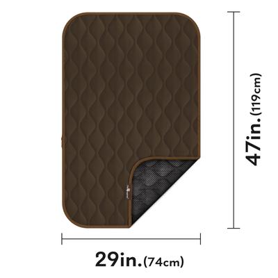 Show full view: Paw Inspired Washable Padded Dog Crate Mat, Dark Brown, 48-in slide 3 of 9