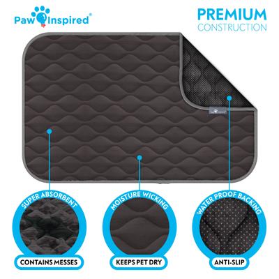 Show full view: Paw Inspired Washable Padded Dog Crate Mat, Gray, 48-in slide 5 of 8