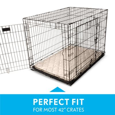 Show full view: Paw Inspired Washable Padded Dog Crate Mat, Tan, 42-in slide 3 of 8