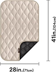 Paw Inspired Washable Padded Dog Crate Mat, Tan, 42-in slide 2 of 6