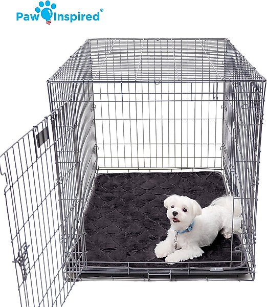 Show full view: Paw Inspired Washable Padded Dog Crate Mat, Dark Brown, 42-in slide 6 of 8