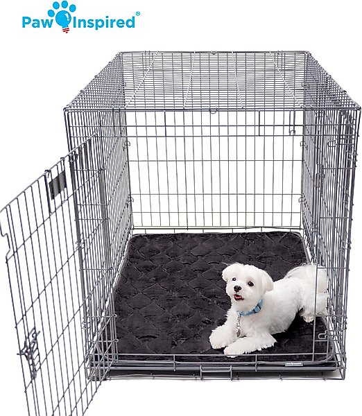 Show full view: Paw Inspired Washable Padded Dog Crate Mat, Gray, 42-in slide 6 of 8