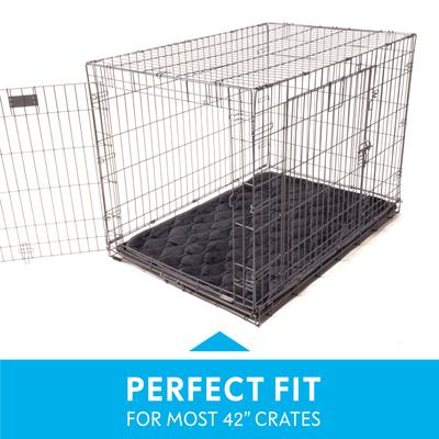 Show full view: Paw Inspired Washable Padded Dog Crate Mat, Gray, 42-in slide 4 of 9