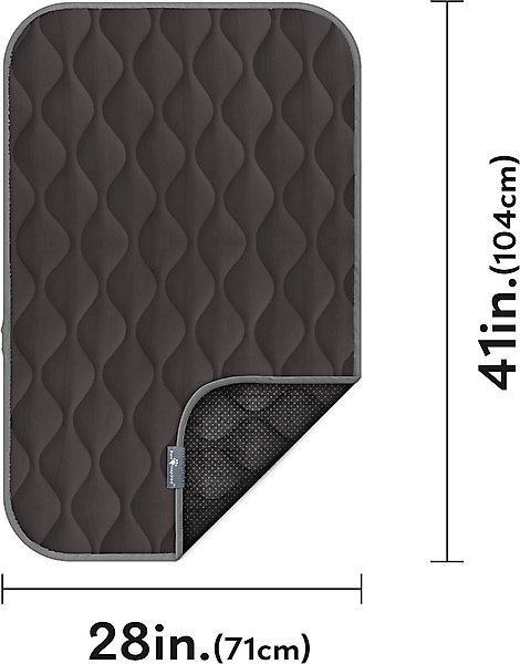 Show full view: Paw Inspired Washable Padded Dog Crate Mat, Gray, 42-in slide 2 of 8