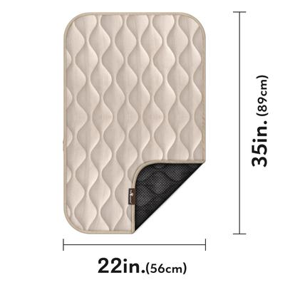 Show full view: Paw Inspired Washable Padded Dog Crate Mat, Tan, 36-in slide 3 of 9