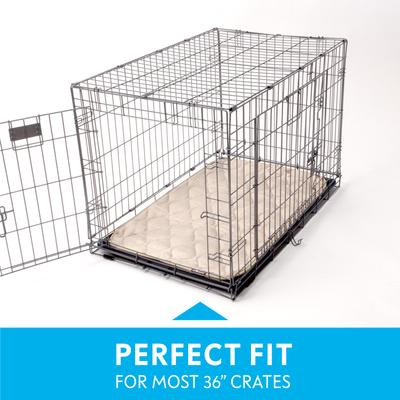 Show full view: Paw Inspired Washable Padded Dog Crate Mat, Tan, 36-in slide 4 of 9