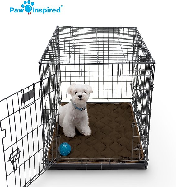 Show full view: Paw Inspired Washable Padded Dog Crate Mat, Dark Brown, 36-in slide 6 of 8