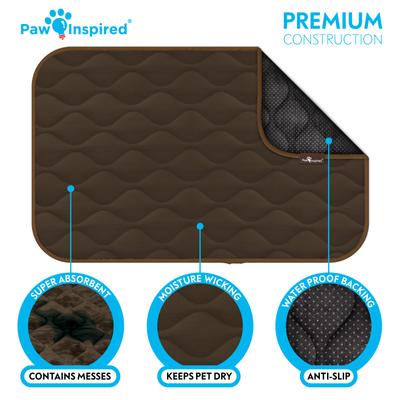 Show full view: Paw Inspired Washable Padded Dog Crate Mat, Dark Brown, 36-in slide 5 of 8