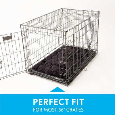 Show full view: Paw Inspired Washable Padded Dog Crate Mat, Gray, 36-in slide 3 of 8