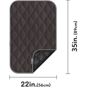 Paw Inspired Washable Padded Dog Crate Mat, Gray, 36-in