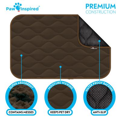 Show full view: Paw Inspired Washable Padded Dog Crate Mat, Dark Brown, 30-in slide 5 of 8