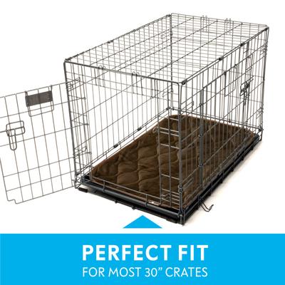 Show full view: Paw Inspired Washable Padded Dog Crate Mat, Dark Brown, 30-in slide 3 of 8