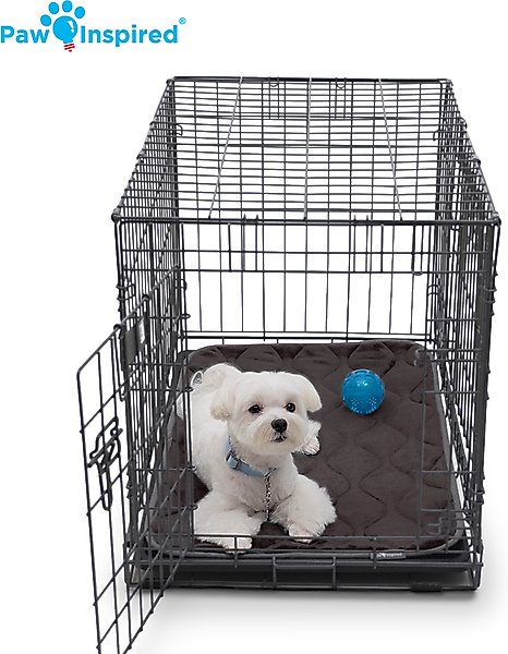Show full view: Paw Inspired Washable Padded Dog Crate Mat, Gray, 30-in slide 6 of 8