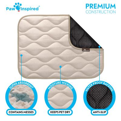 Show full view: Paw Inspired Washable Padded Dog Crate Mat, Tan, 24-in slide 5 of 8
