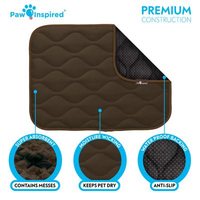 Show full view: Paw Inspired Washable Padded Dog Crate Mat, Dark Brown, 24-in slide 5 of 8