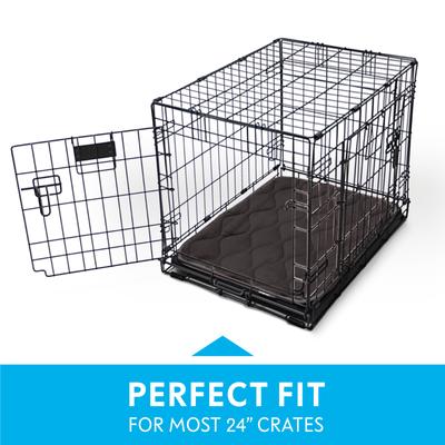 Show full view: Paw Inspired Washable Padded Dog Crate Mat, Gray, 24-in slide 3 of 8