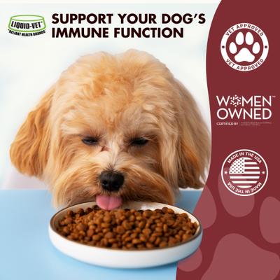 Show full view: Liquid-Vet K9 Immune Booster Unflavored Liquid Supplement for Dogs, 8-fl oz bottle, 2 count slide 4 of 9