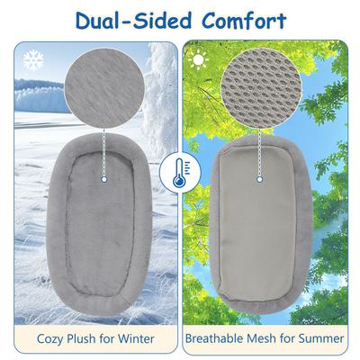 Show full view: SMONTER Foldable Cat Window Perch, Gray, Medium slide 7 of 11