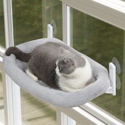 SMONTER Foldable Cat Window Perch, Gray, Medium