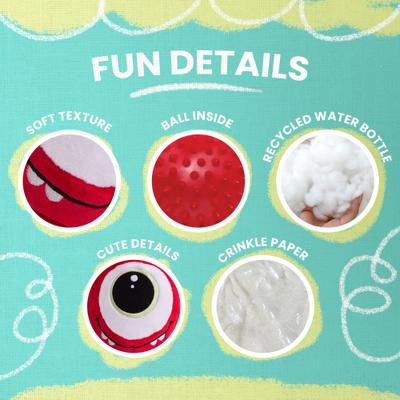 Show full view: Snugarooz Just Jeff Monster 2 in 1 Squeaky Dog Plush Toy slide 5 of 8