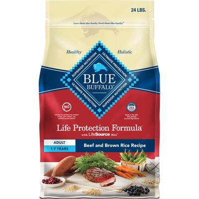 Blue Buffalo Blue Buffalo Life Protection Formula Adult Beef & Brown Rice Recipe Dry Dog Food, 24-lb bag