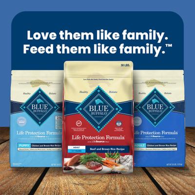 Show full view: Blue Buffalo Life Protection Formula Adult Beef & Brown Rice Recipe Dry Dog Food, 30-lbs bag slide 10 of 11