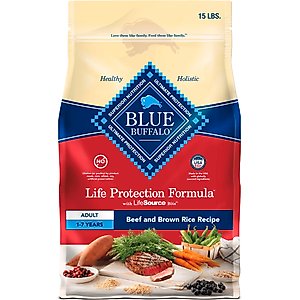 Blue Buffalo Life Protection Formula Adult Beef & Brown Rice Recipe Dry Dog Food, 15-lbs bag