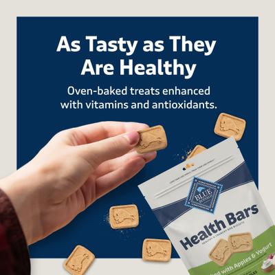 Show full view: Blue Buffalo Health Bars Baked with Apples & Yogurt Dog Treats, 1-lb bag slide 7 of 12