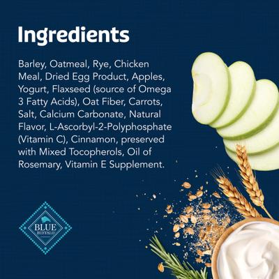 Show full view: Blue Buffalo Health Bars Baked with Apples & Yogurt Dog Treats, 1-lb bag slide 6 of 12