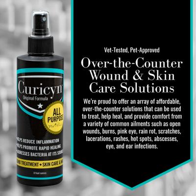 Show full view: Curicyn Original Wound & Skin Care Formula Spray for Dogs, 8-fl oz bottle slide 6 of 7