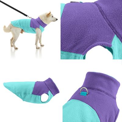 Show full view: Gooby Fleece Two Tone Dog Vest, Turquoise, Medium slide 2 of 4