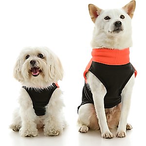 Gooby Fleece Two Tone Dog Vest, Black, Large