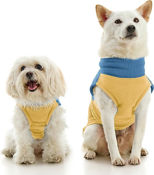 Show full view: Gooby Fleece Two Tone Dog Vest, Blue, X-Large slide 1 of 4