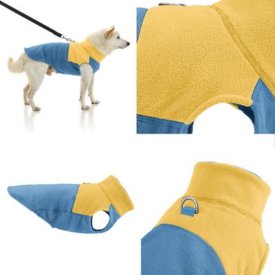 Show full view: Gooby Fleece Two Tone Dog Vest, Blue, X-Large slide 3 of 5