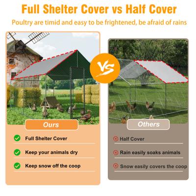 Show full view: Wisfor Walk-in Metal Chicken Coop with Rustic Proof Tubes, 6.79 x 9.84 ft slide 5 of 9