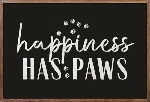 Show full view: Kendrick Happiness Has Paws Wall Décor, Black, 8 x 5-in slide 3 of 3