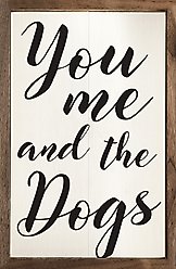 Kendrick You Me & The Dogs Wall Décor, White, 16 x 24-in