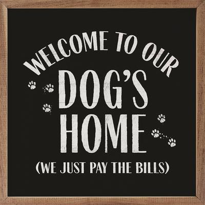 Show full view: Kendrick Welcome To Our Dog's Home Wall Décor, Black, 4 x 4-in slide 3 of 3