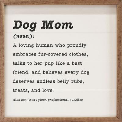 Show full view: Kendrick Dog Mom Definition Wall Décor, White, 4 x 4-in slide 3 of 3